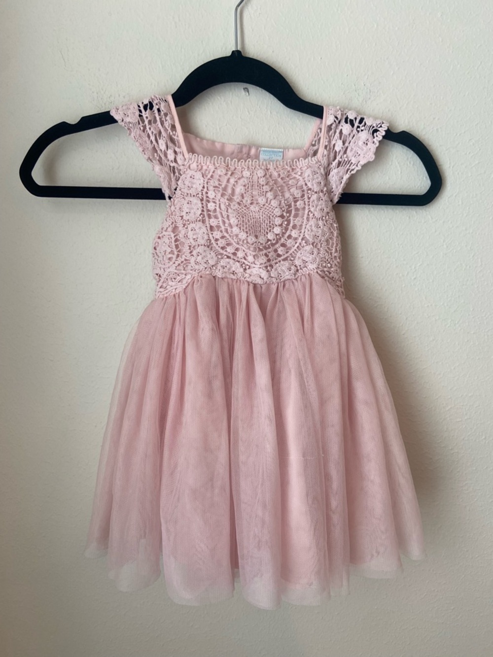 Edgehill Collection Pink Lace Tulle Dress Toddler Girls 2T Easter Flower Girl